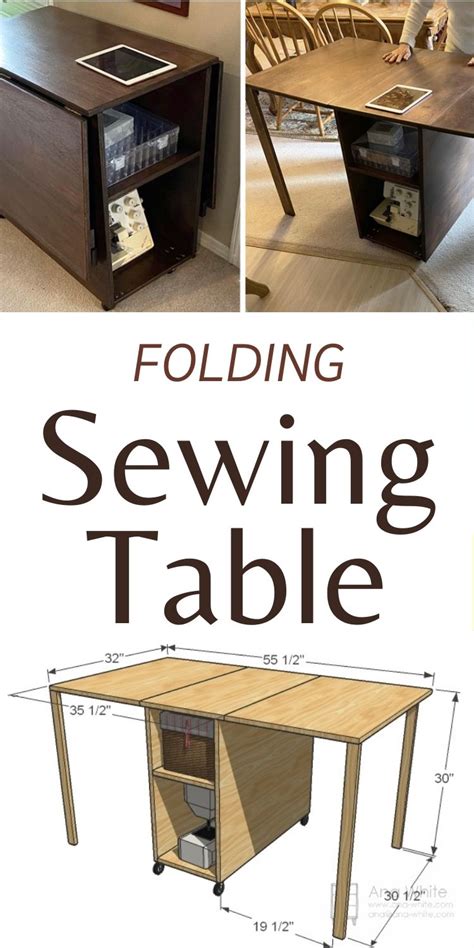 foldable sewing table by origami